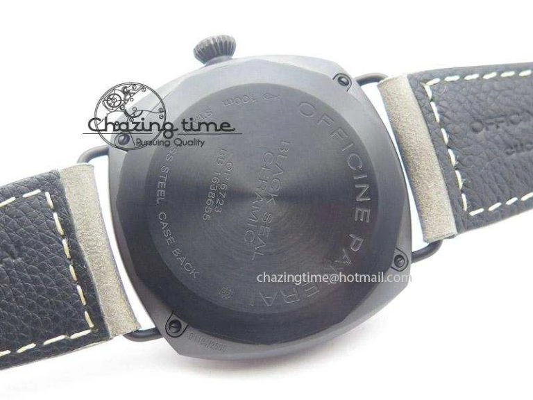 PAM643 Ceramic V6F Best Edition Paris Hobnailson Dial On Gray Asso Strap P9000