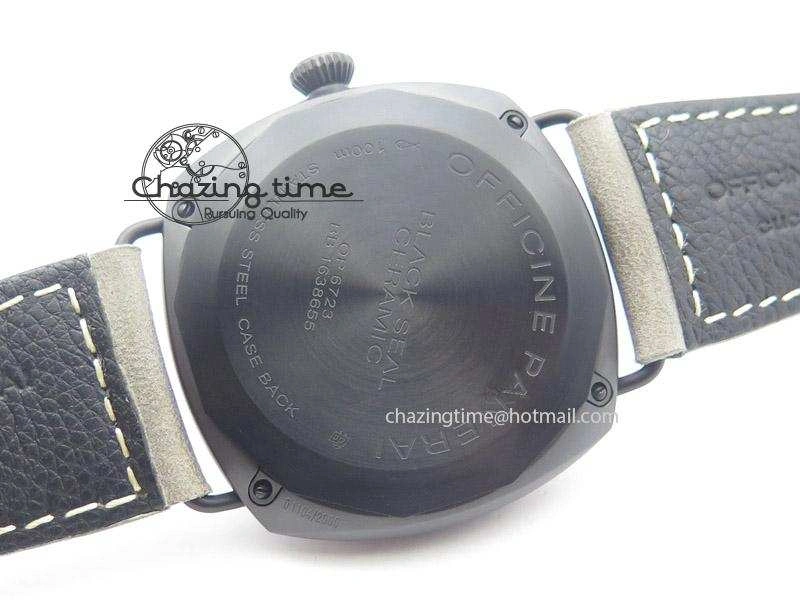 PAM643 Ceramic V6F Best Edition Paris Hobnailson Dial On Gray Asso Strap P9000