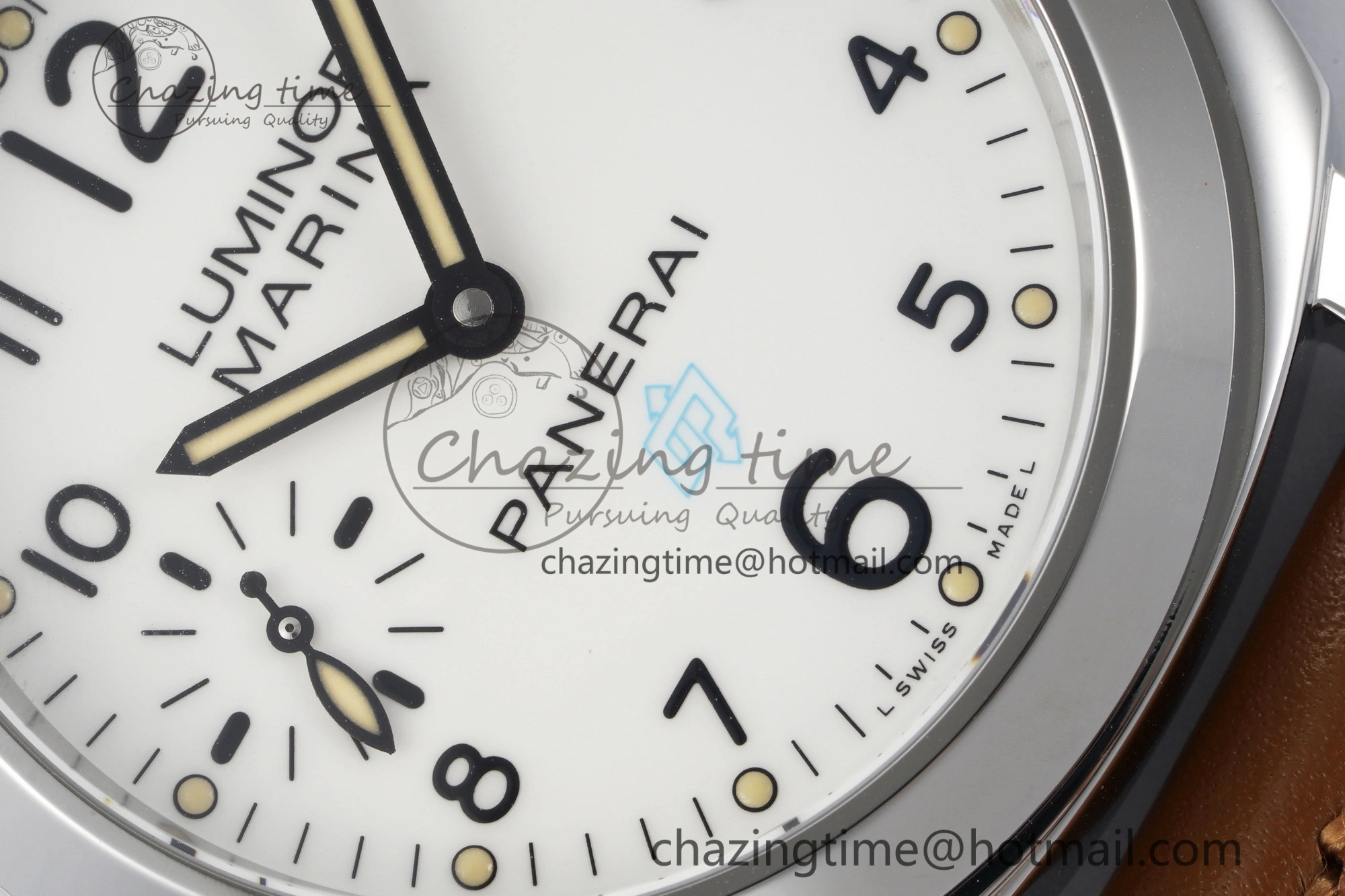 PAM660 W HWF 1:1 Best Edition White Dial on Brown Leather Strap A6497