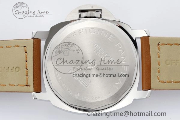 PAM660 W HWF 1:1 Best Edition White Dial on Brown Leather Strap A6497