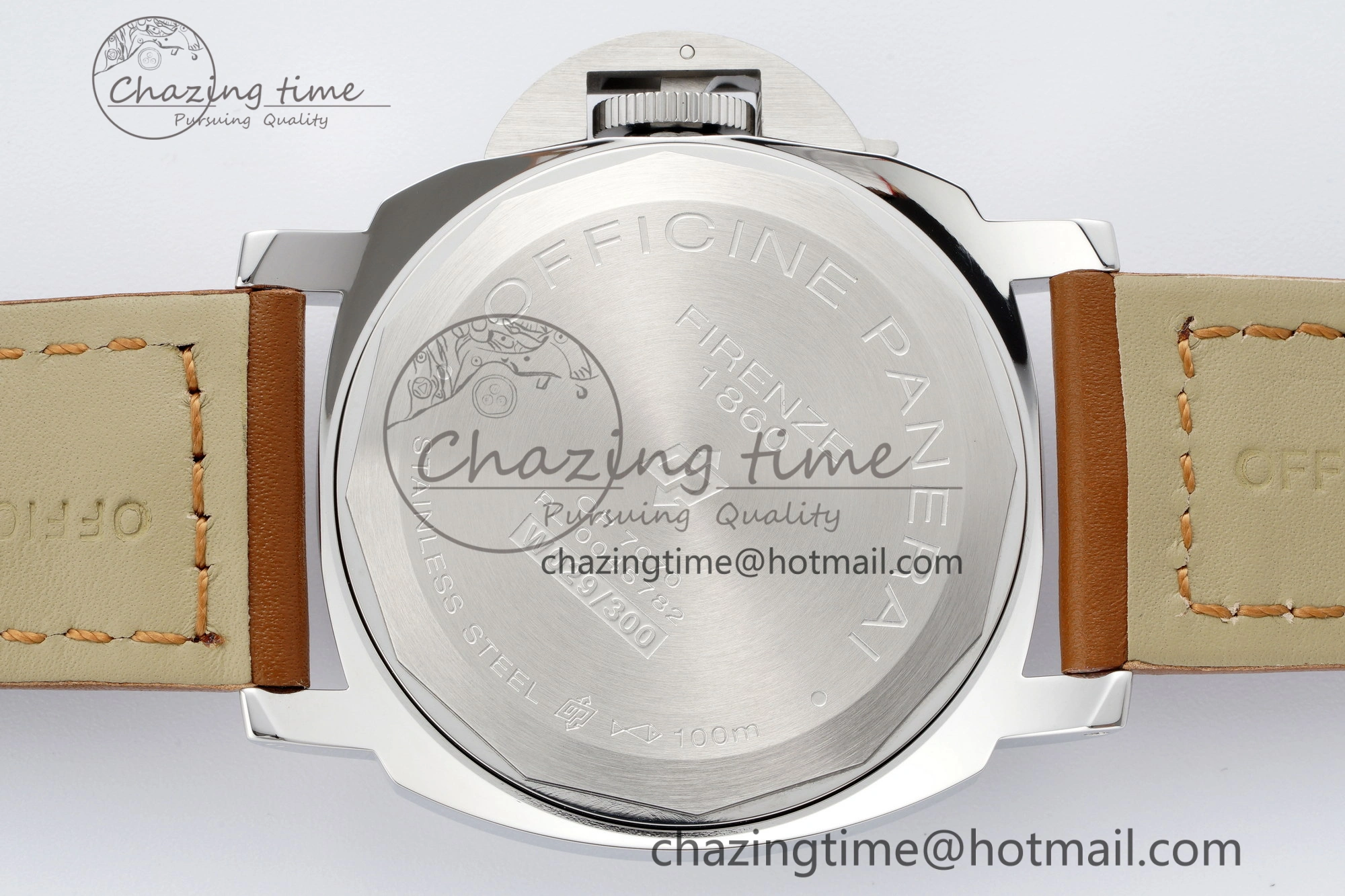 PAM660 W HWF 1:1 Best Edition White Dial on Brown Leather Strap A6497