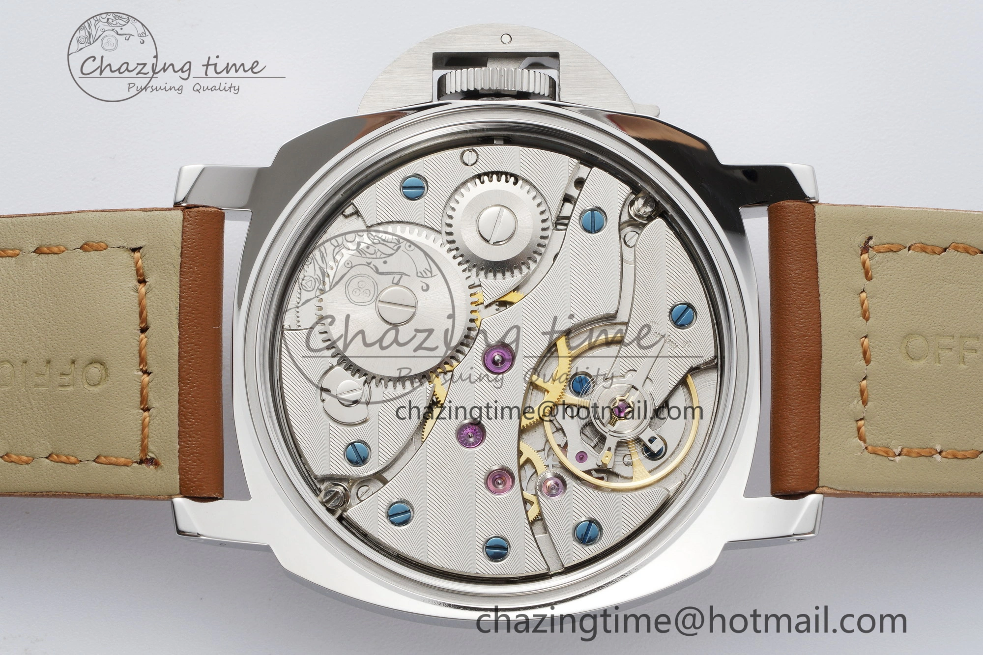 PAM660 W HWF 1:1 Best Edition White Dial on Brown Leather Strap A6497