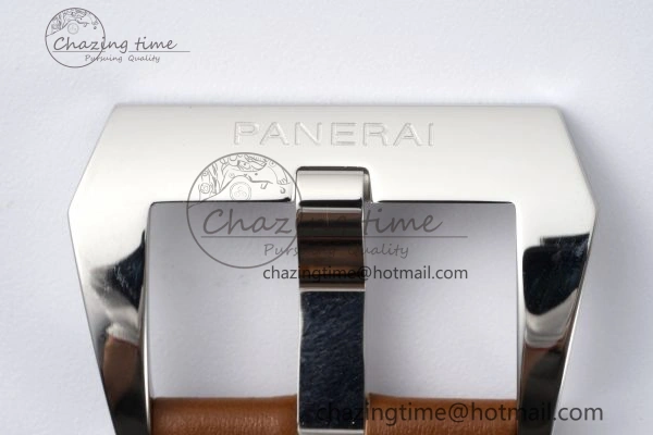 PAM660 W HWF 1:1 Best Edition White Dial on Brown Leather Strap A6497