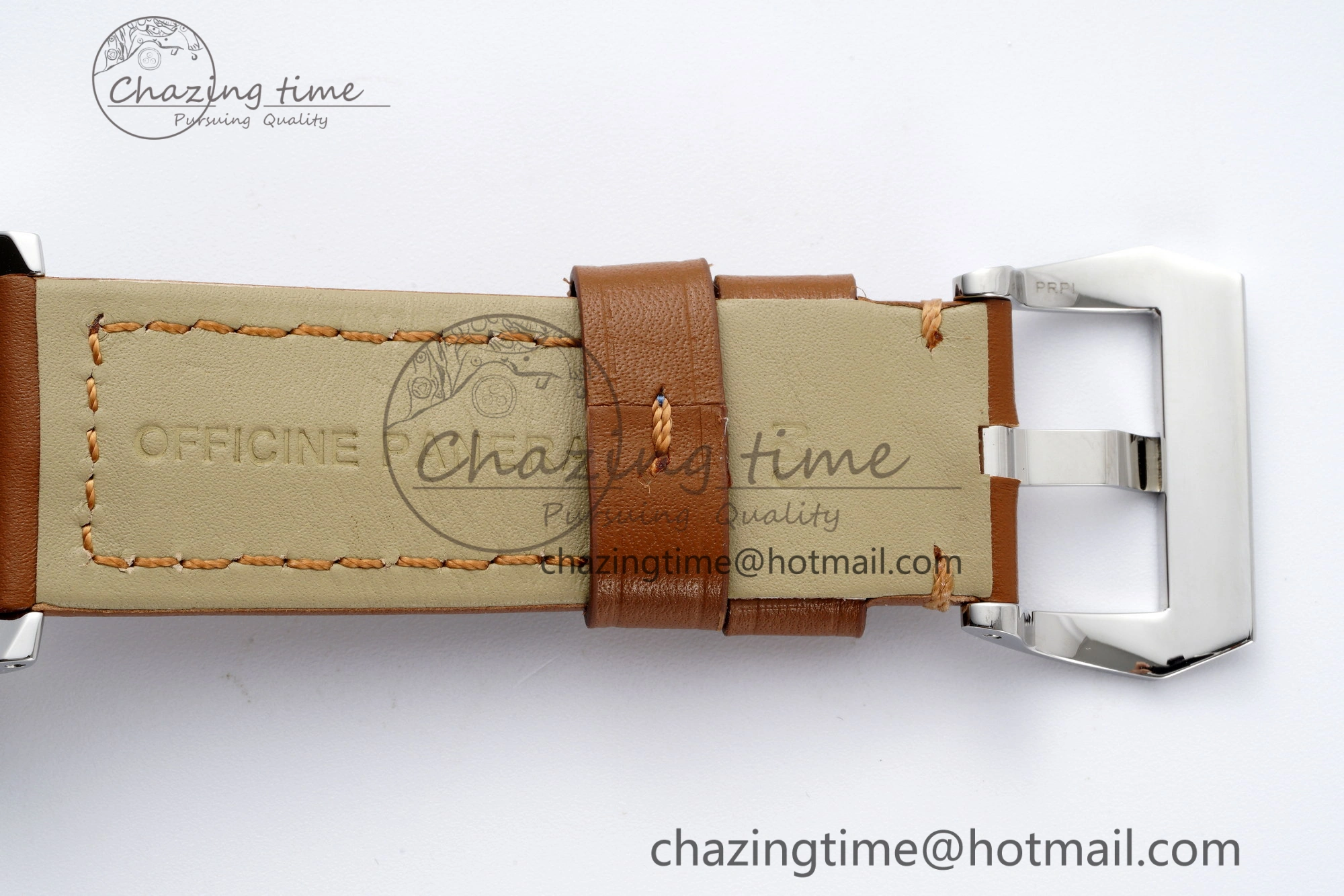 PAM660 W HWF 1:1 Best Edition White Dial on Brown Leather Strap A6497