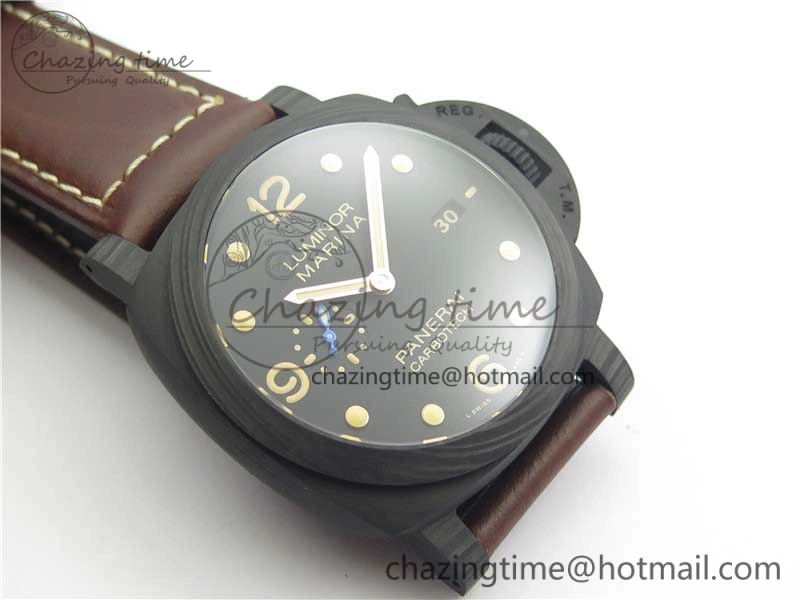 PAM661 Carbotech VSF 1:1 Best Edition on Brown Leather Strap P.9010 Clone