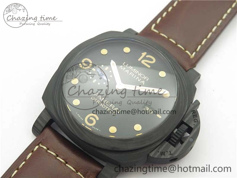 PAM661 Carbotech VSF 1:1 Best Edition on Brown Leather Strap P.9010 Clone
