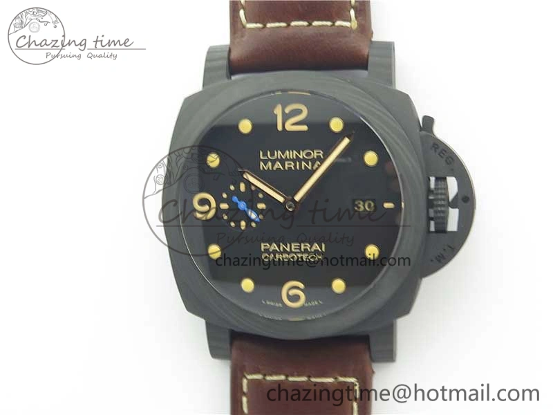 PAM661 Carbotech VSF 1:1 Best Edition on Brown Leather Strap P.9010 Clone