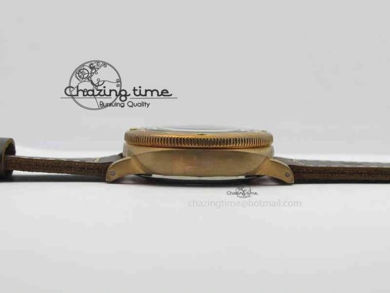 PAM671 T Bronzo XF Best Edition Blue Dial On Dark Brown Leather Strap P.9010 V2