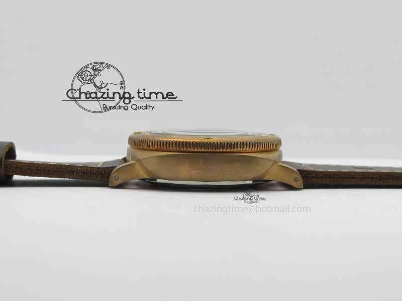 PAM671 T Bronzo XF Best Edition Blue Dial On Dark Brown Leather Strap P.9010 V2