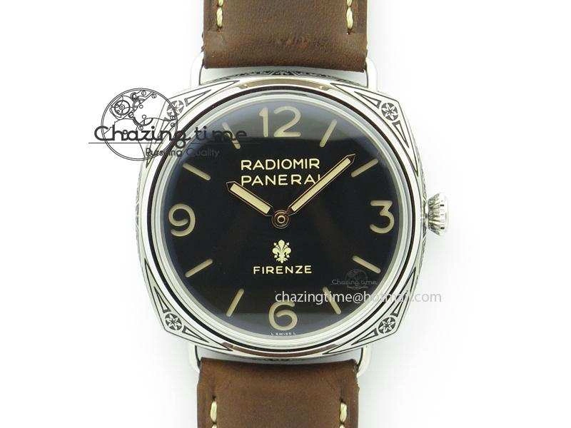 PAM672 R Radiomir Firenze 3 Days ZF Best Edition On Brown Asso Leather Strap P.3000 Super Clone