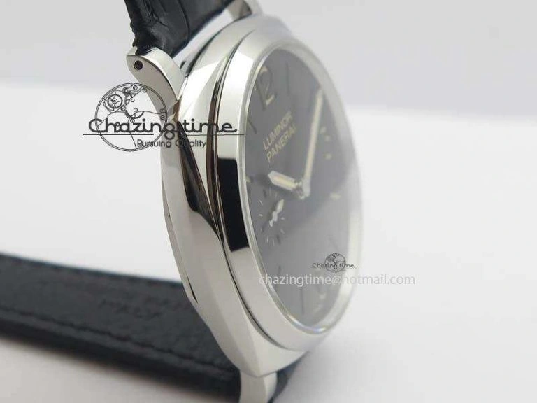 PAM676 Luminor Due 3 Days Acciaio V6F Best Edition On Black Leather Strap P.1000