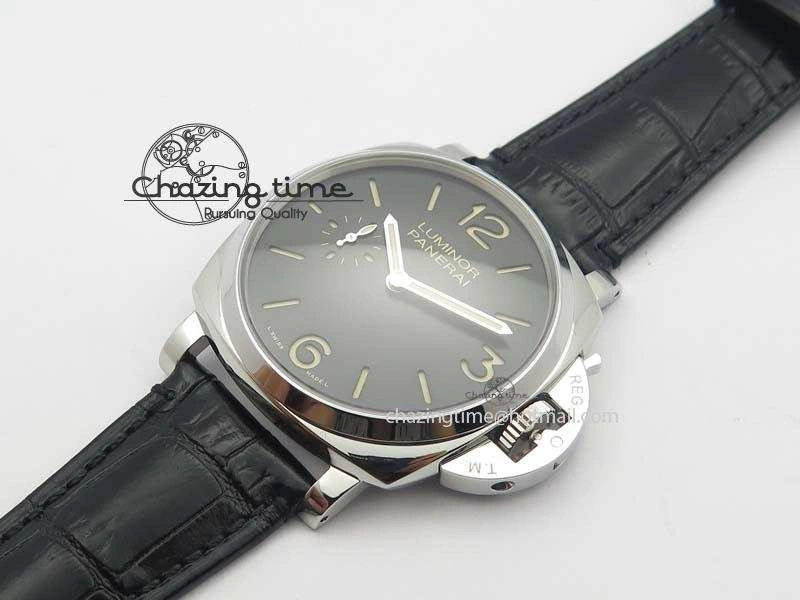 PAM676 Luminor Due 3 Days Acciaio V6F Best Edition On Black Leather Strap P.1000
