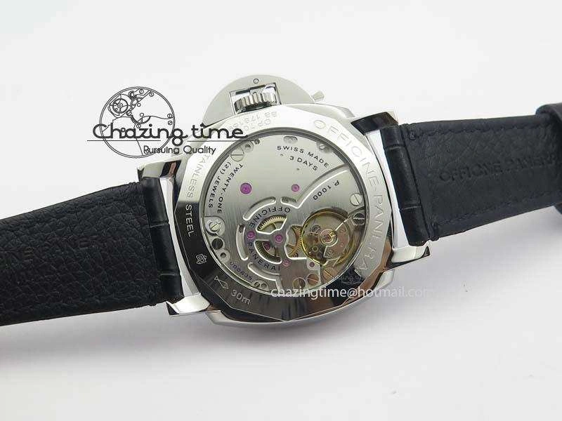 PAM676 Luminor Due 3 Days Acciaio V6F Best Edition On Black Leather Strap P.1000