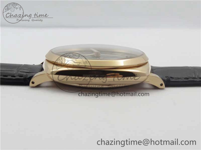 PAM677 Luminor Due 3 Days Acciaio RG XF Best Edition on Black Leather Strap P.1000