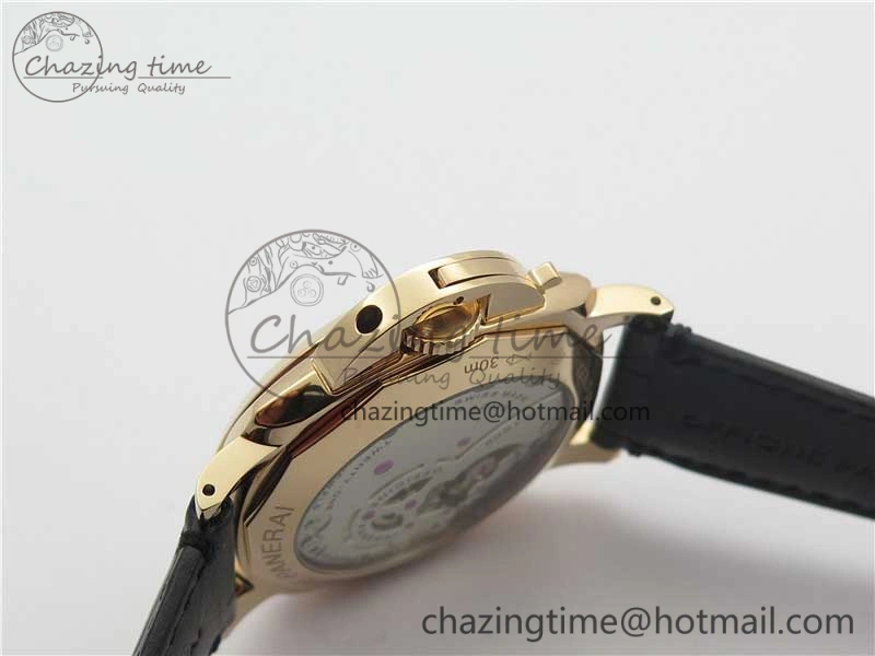 PAM677 Luminor Due 3 Days Acciaio RG XF Best Edition on Black Leather Strap P.1000