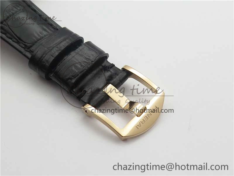 PAM677 Luminor Due 3 Days Acciaio RG XF Best Edition on Black Leather Strap P.1000