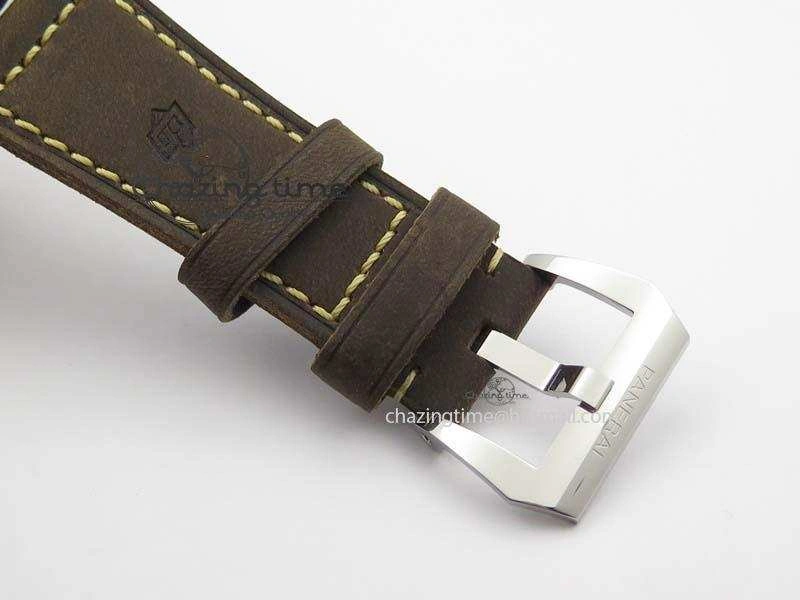 PAM685 Acciaio Brevettato SF Best Edition Black Dial On Brown Leather Strap P.3000 Super Clone