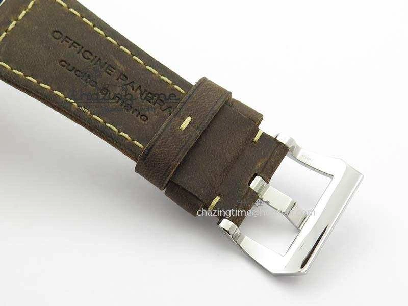 PAM685 Acciaio Brevettato SF Best Edition Black Dial On Brown Leather Strap P.3000 Super Clone
