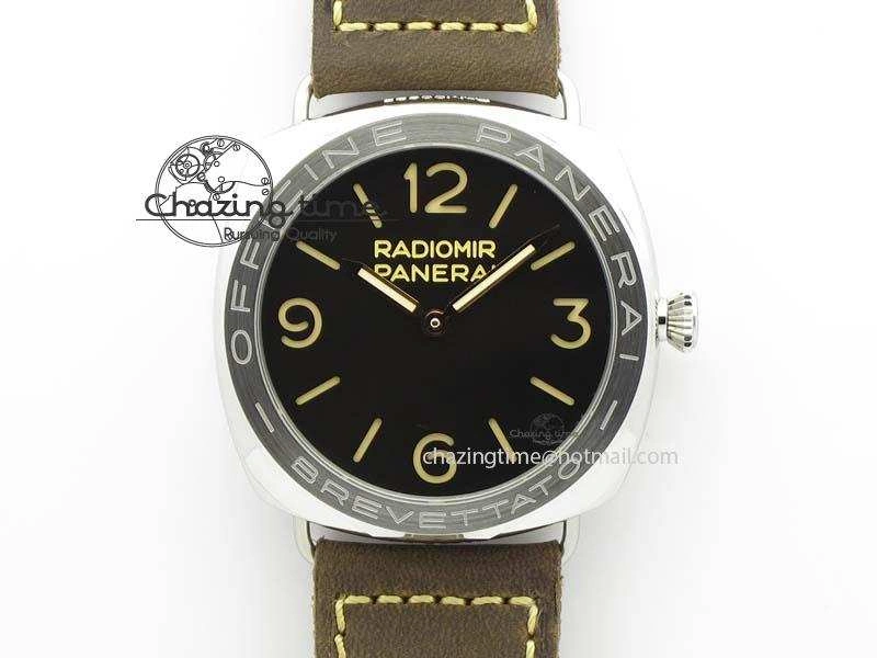 PAM685 Acciaio Brevettato SF Best Edition Black Dial On Brown Leather Strap P.3000 Super Clone