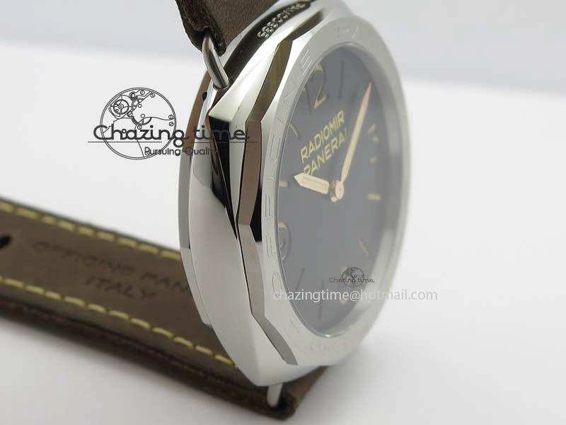 PAM685 Acciaio Brevettato SF Best Edition Black Dial On Brown Leather Strap P.3000 Super Clone