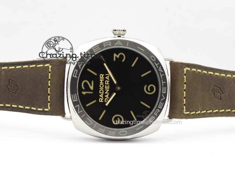 PAM685 Acciaio Brevettato SF Best Edition Black Dial On Brown Leather Strap P.3000 Super Clone