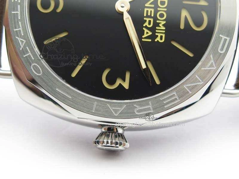 PAM685 Acciaio Brevettato SF Best Edition Black Dial On Brown Leather Strap P.3000 Super Clone