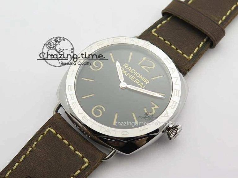 PAM685 Acciaio Brevettato SF Best Edition Black Dial On Brown Leather Strap P.3000 Super Clone