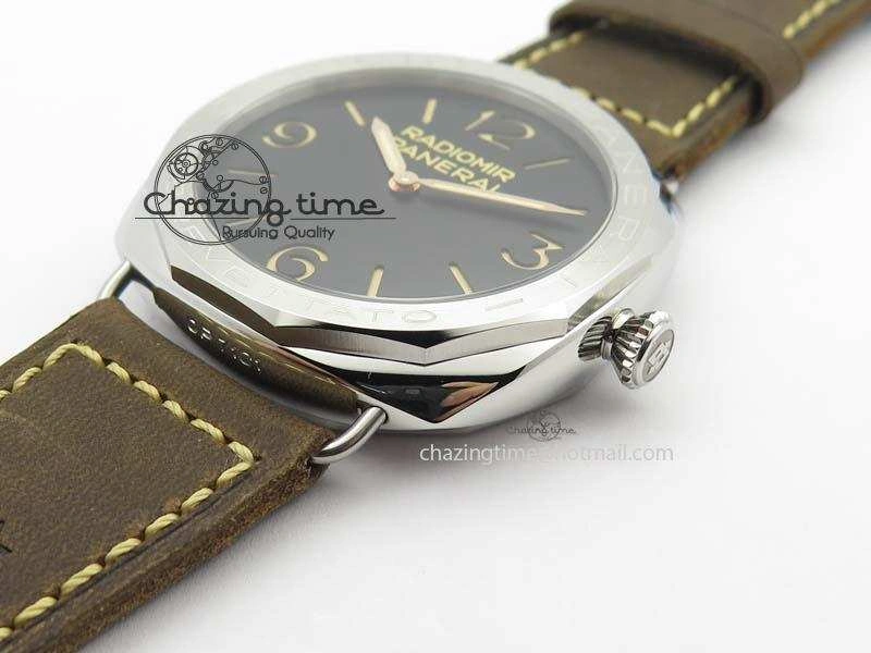 PAM685 Acciaio Brevettato SF Best Edition Black Dial On Brown Leather Strap P.3000 Super Clone