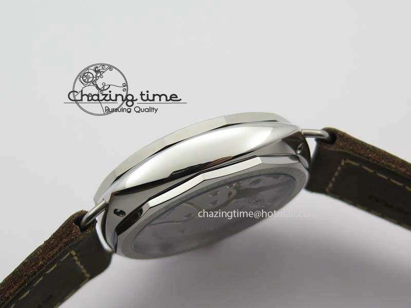 PAM685 Acciaio Brevettato SF Best Edition Black Dial On Brown Leather Strap P.3000 Super Clone
