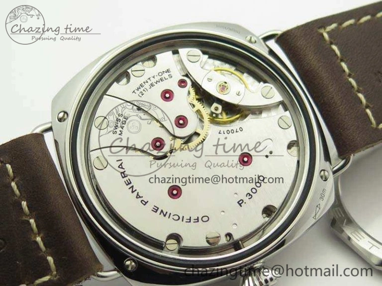 PAM685 SS ZF 1:1 Best Edition Black Dial On Leather Strap P.3000 Super Clone