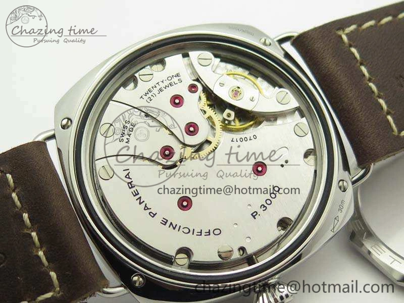 PAM685 SS ZF 1:1 Best Edition Black Dial On Leather Strap P.3000 Super Clone