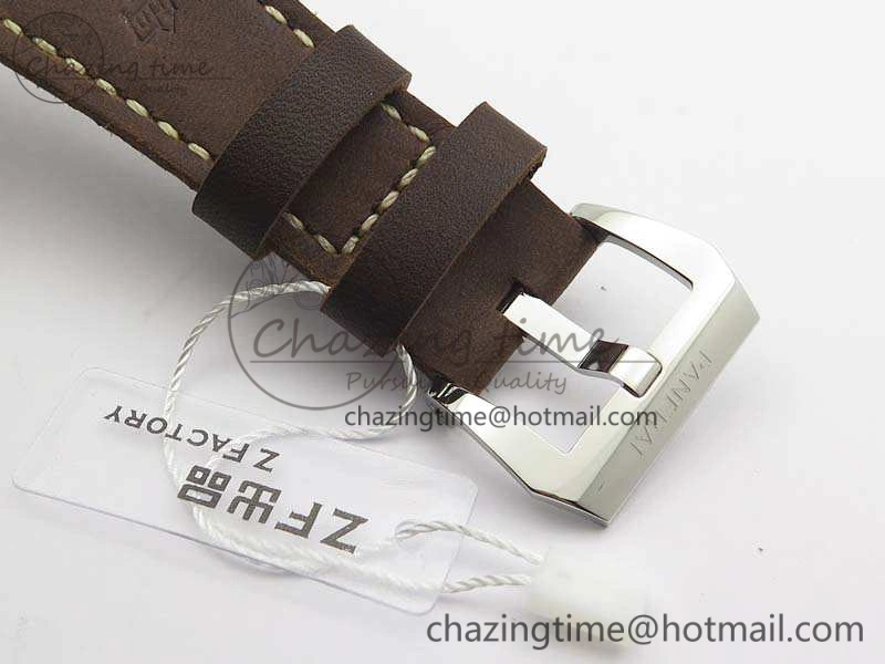 PAM687 Acciaio Brevettato ZF 1:1 Best Edition Brown Dial On Brown Leather Strap P.3000 Super Clone