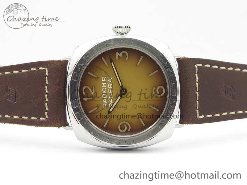 PAM687 Acciaio Brevettato ZF 1:1 Best Edition Brown Dial On Brown Leather Strap P.3000 Super Clone