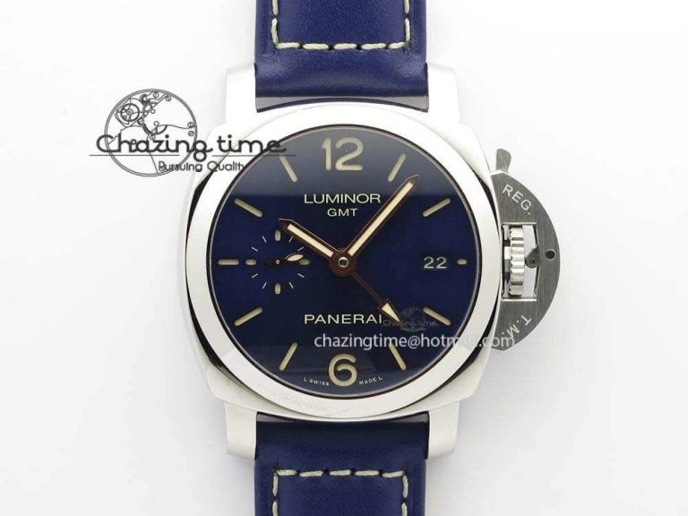 PAM688 S VSF 1:1 Best Edition Blue Dial On Blue Leather Strap P.9001 Super Clone V2