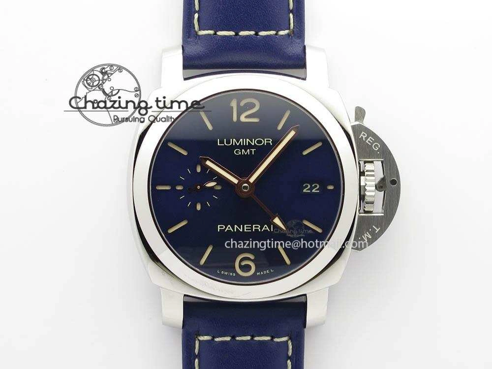 PAM688 S VSF 1:1 Best Edition Blue Dial On Blue Leather Strap P.9001 Super Clone V2