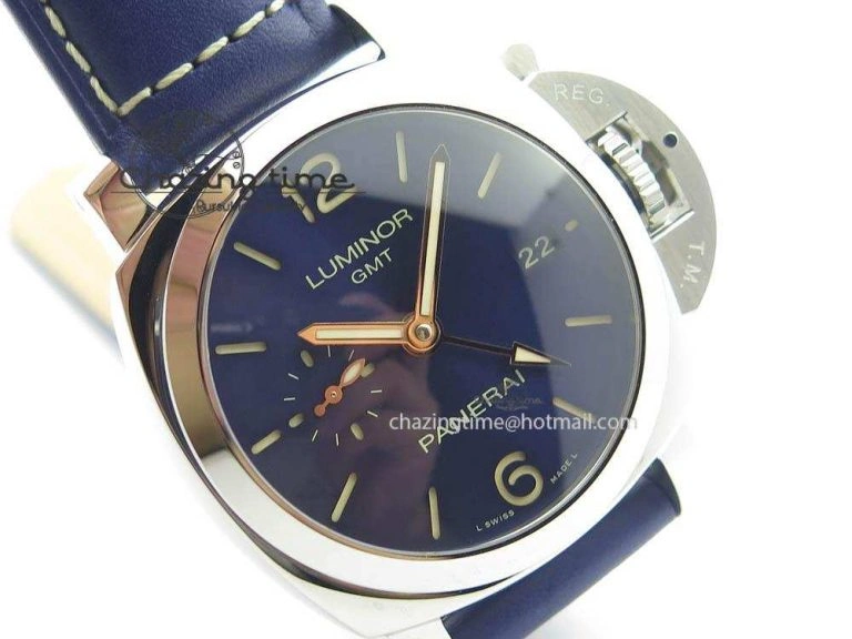 PAM688 S VSF 1:1 Best Edition Blue Dial On Blue Leather Strap P.9001 Super Clone V2