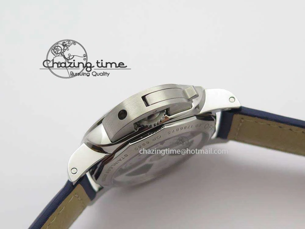 PAM688 S VSF 1:1 Best Edition Blue Dial On Blue Leather Strap P.9001 Super Clone V2