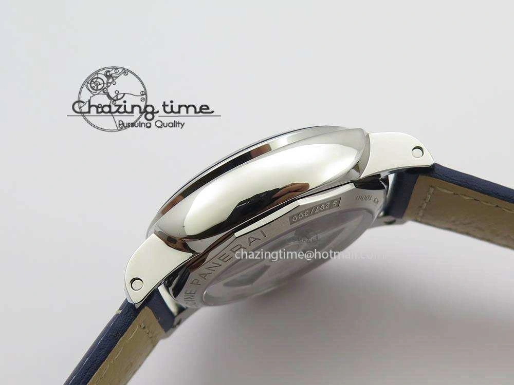 PAM688 S VSF 1:1 Best Edition Blue Dial On Blue Leather Strap P.9001 Super Clone V2
