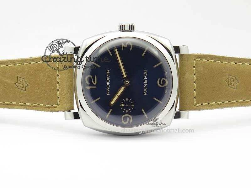 PAM690 Q SF Best Edition Blue Dial On Brown Leather Strap P.3000 Super Clone V2 ( Sapphire )