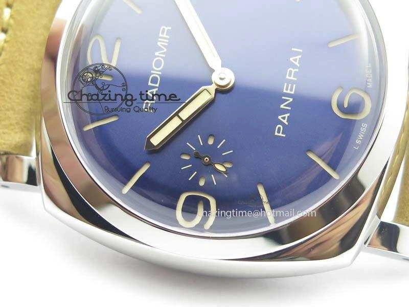 PAM690 Q SF Best Edition Blue Dial On Brown Leather Strap P.3000 Super Clone V2 ( Sapphire )