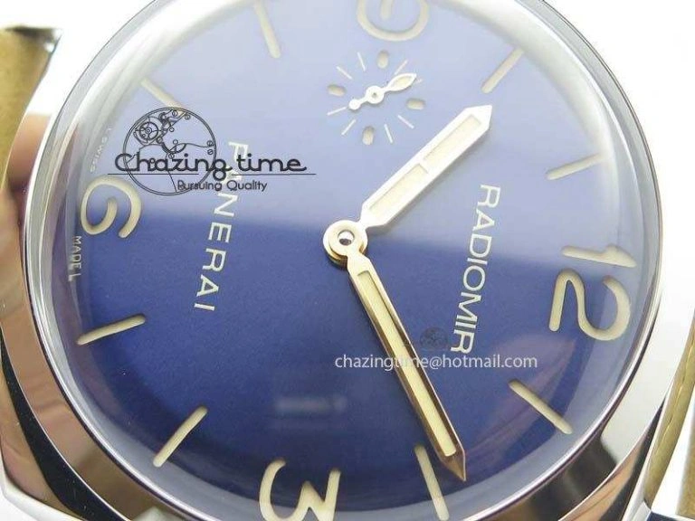PAM690 Q SF Best Edition Blue Dial On Brown Leather Strap P.3000 Super Clone V2 ( Sapphire )