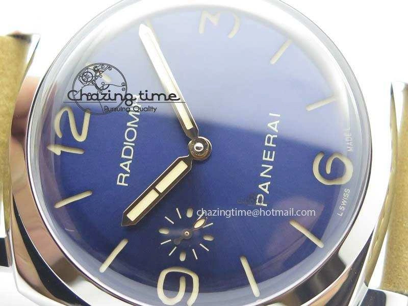 PAM690 Q SF Best Edition Blue Dial On Brown Leather Strap P.3000 Super Clone V2 ( Sapphire )