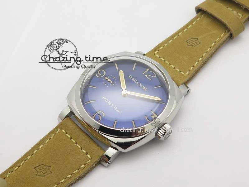 PAM690 Q SF Best Edition Blue Dial On Brown Leather Strap P.3000 Super Clone V2 ( Sapphire )