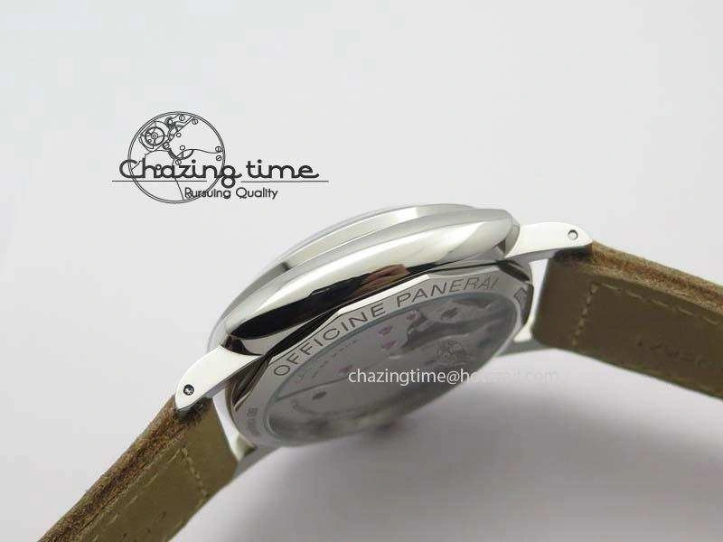 PAM690 Q SF Best Edition Blue Dial On Brown Leather Strap P.3000 Super Clone V2 ( Sapphire )