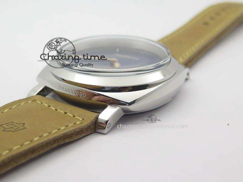 PAM690 Q SF Best Edition Blue Dial On Brown Leather Strap P.3000 Super Clone