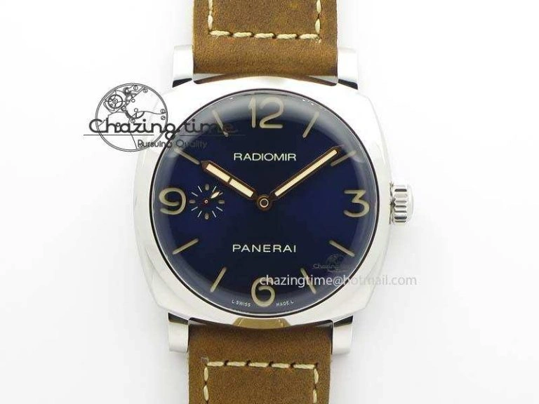 PAM690 S V6F Best Edition Blue Dial On Brown Asso Strap P3000