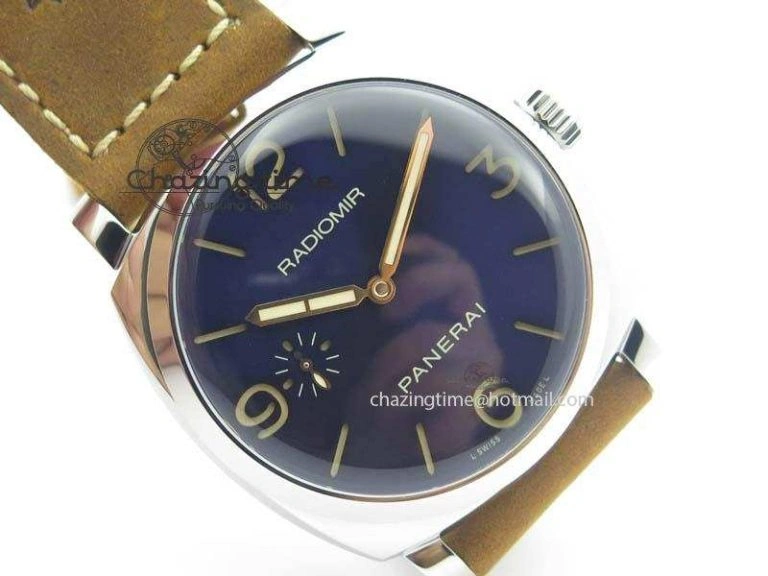 PAM690 S V6F Best Edition Blue Dial On Brown Asso Strap P3000