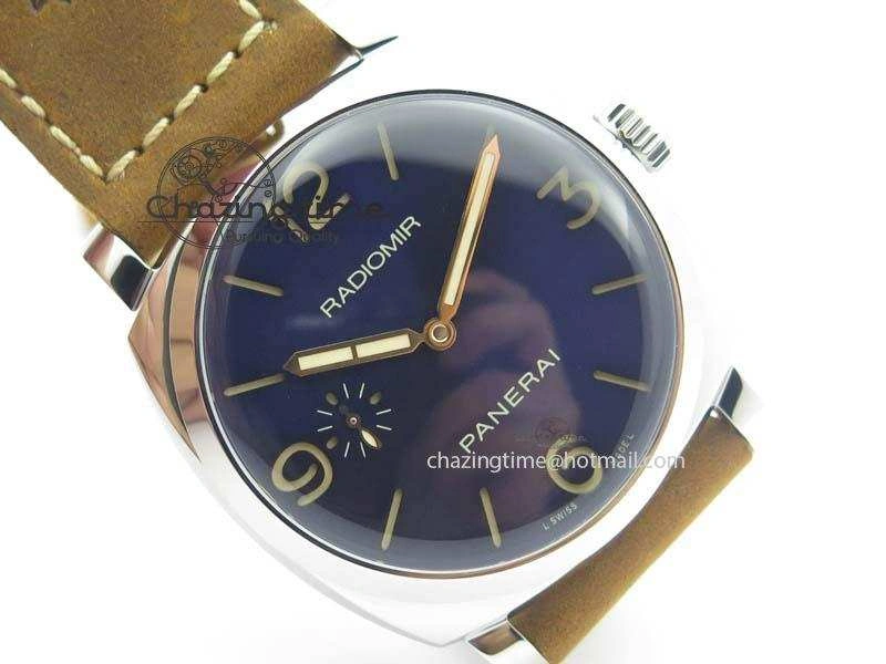 PAM690 S V6F Best Edition Blue Dial On Brown Asso Strap P3000