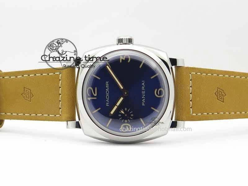 PAM690 S ZF Best Edition Blue Dial On Brown Leather Strap P.3000 Super Clone ( Sapphire )