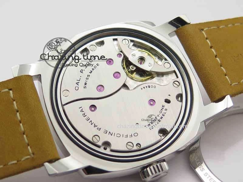 PAM690 S ZF Best Edition Blue Dial On Brown Leather Strap P.3000 Super Clone ( Sapphire )